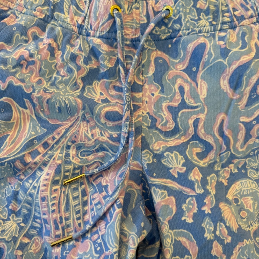 Lilly Pulitzer Emora Knit Pants Size XS in Boca Blue Sea What - Picture 3 of 7